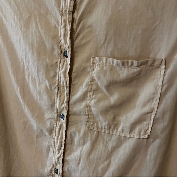 Pomandere Women’s Beige Popover button front top sleeveless capsule essential 10 - Picture 11 of 12